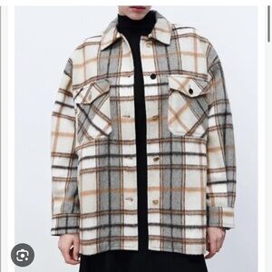 Zara plaid jacket Shacket . Size S. Style 8709/126/075
